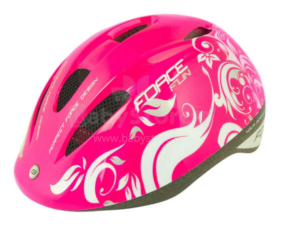 Велошлем детский Force Fun Flowers Pink/White M (52-56 cm)