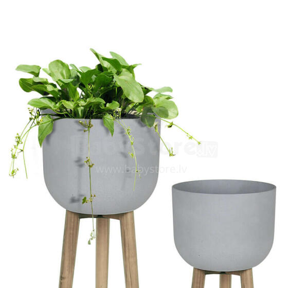 Puíu pods SANDSTONE ar koka kâjâm D36xH62,5cm, pelçks