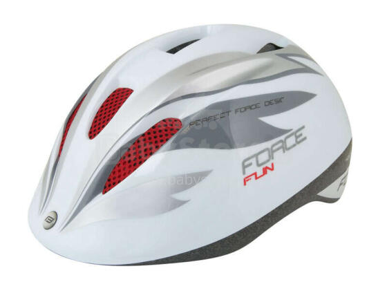 Велошлем детский Force Fun Stripes White/Grey S (48-54 cm)