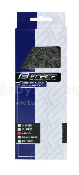 Ķēde Force PYC P9002 9ātr. 116L sudraba/tumša sudraba