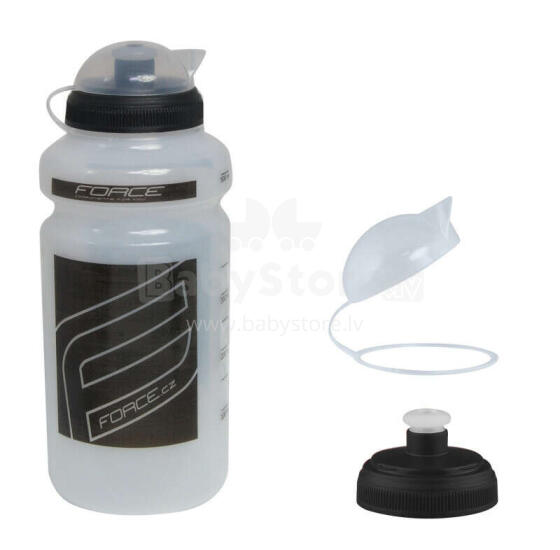 Pudele FORCE "F" 0,5 l, Transparent/Black