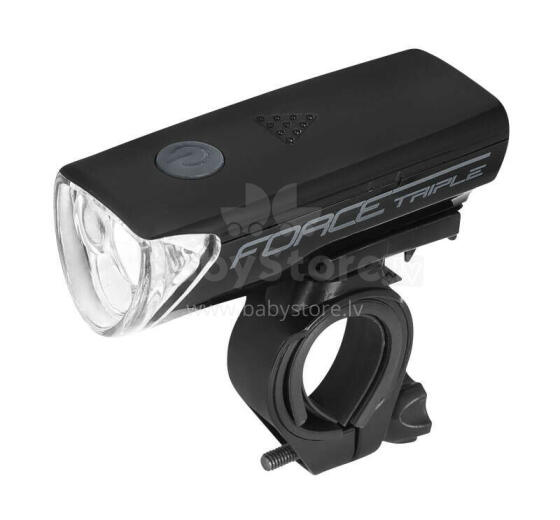 Фара передняя FORCE TRIPLE 19LM Black аккумулятор