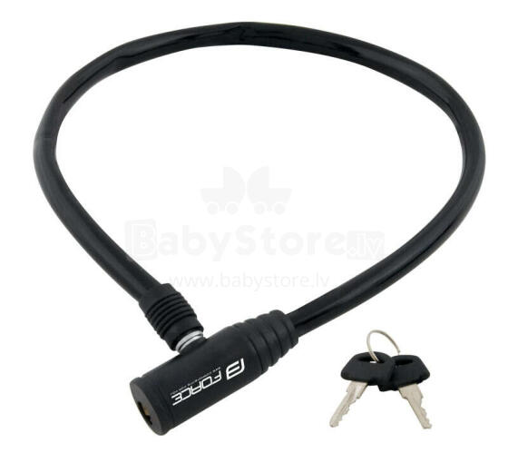 Замок Force ECO Black без держателя 70cm / 8mm,
