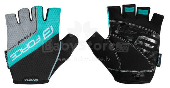 Cimdi FORCE RIVAL Black/Turquoise XL