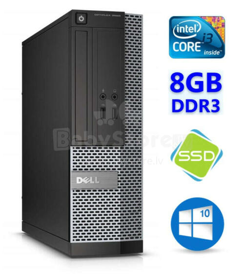 Personālais dators DELL 3020 SFF i3-4130 8GB 120SSD DVDRW WIN10Pro