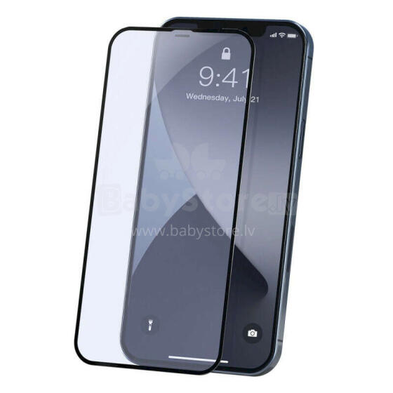 Baseus SGAPIPH67N-TE01 rūdīts stikls priekš Apple iPhone 12 Pro Max melns (2 gab.)