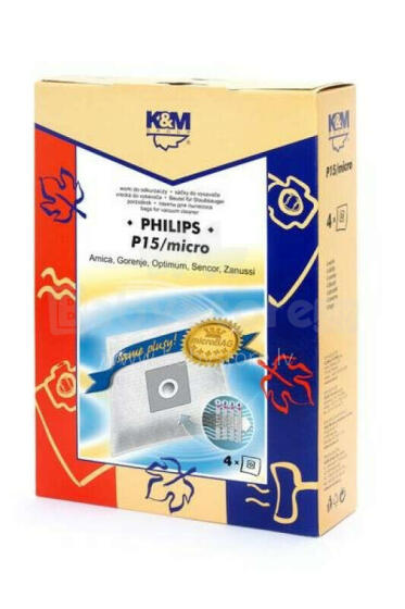K&amp;M P15 MICRO Philips FC 8334 maisiņi ar 4