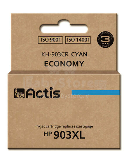 Actis KH-903CR tinte HP printerim; HP 903XL T6M03AE Nomaiņa; Standarta; 12 ml; zils - jauna mikroshēma