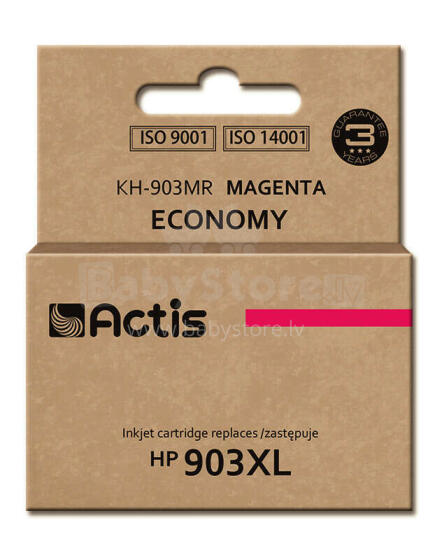 Actis KH-903MR tinte HP printerim; HP 903XL T6M07AE Nomaiņa; Standarta; 12 ml; fuksīna - jauna mikroshēma