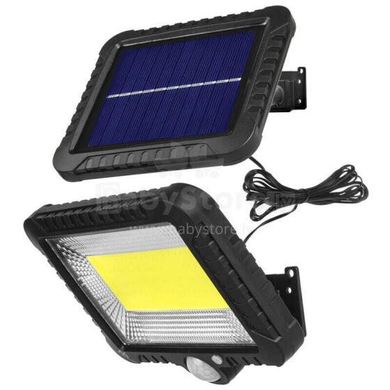 Maclean Energy MCE438 saules LED prožektors ar kustības sensoru, IP44, 5W, 400lm, 6000K auksti balts, 1300mAh litija akumulators, DC 5,5V