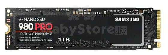 SSD SAMSUNG 980 Pro 1TB M.2 NVMe Write speed 5000 MBytes/sec Read speed 7000 MBytes/sec 2.3mm MTBF 1500000 hours MZ-V8P1T0BW