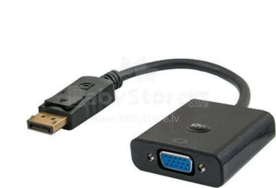Elmak DisplayPort AV adapteris — D-Sub (VGA) melns (CL-90B)