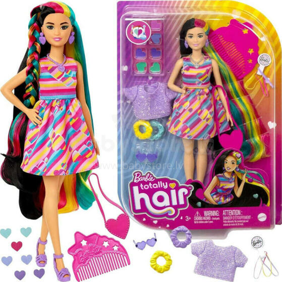 Mattel BRB TOTALLY HAIR DOLL HEART HCM90 WB6