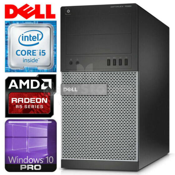 Personālais dators DELL 7020 MT i5-4570 16GB 512SSD R5 430 2GB W10Pro