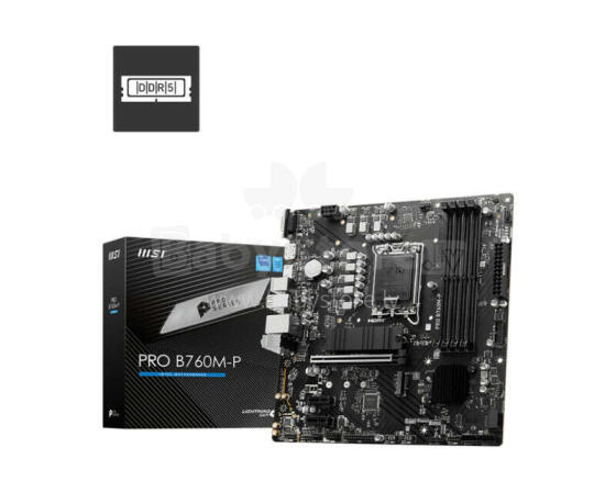 Mainboard MSI Intel B760 Express LGA1700 Micro-ATX Memory DDR5 Memory slots 4 2xPCI-Express 1x 1xPCI-Express 16x 2xM.2 1x15pin D-sub 1xHDMI 1xDisplayPort 4xUSB 2.0 1xUSB 3.2 1xUSB-C 2xPS/2 1x