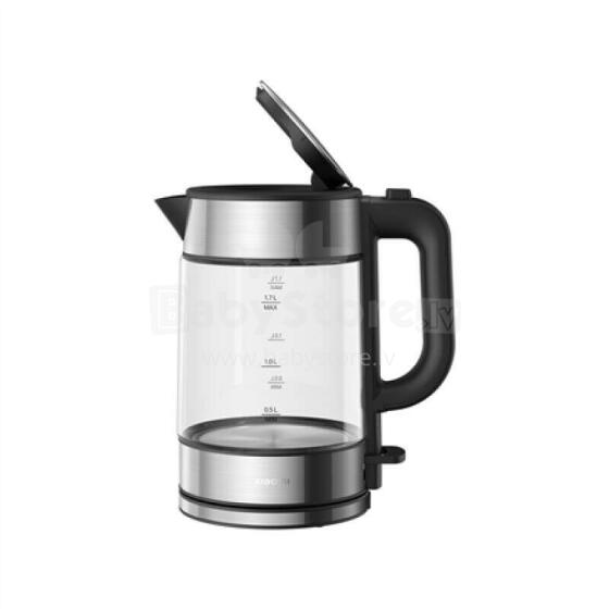 Xiaomi Electric Glass Kettle EU Electric, 2200 W, 1.7 L, Glass, 360° rotational base, Black/Stainless Steel