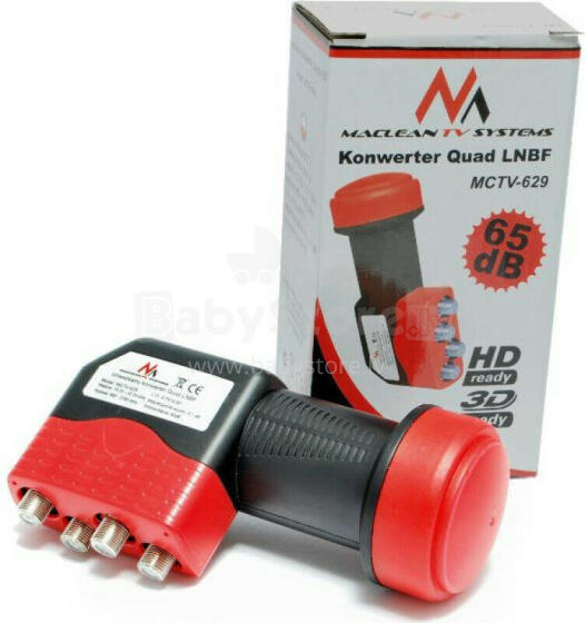 Maclean - спутниковый конвертер QUAD 65dB MCTV-629