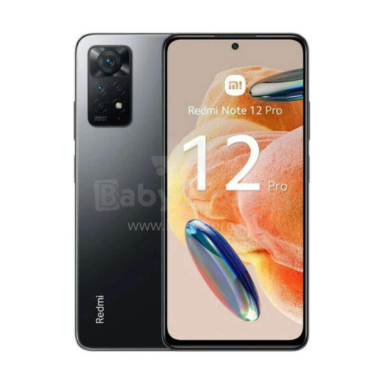 Xiaomi Redmi Note 12 Pro Graphite Gray 6.67 " AMOLED 1080 x 2400 pixels Qualcomm Internal RAM 8 GB 256 GB Dual SIM Nano-SIM 3G 4G Main camera 108+8+2+2 MP Secondary camera 16 MP Android 