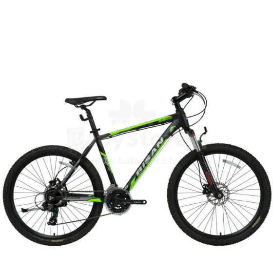 Vīriešu kalnu velosipēds Bisan 29 MTX7050 HD (PR10010451) Melns/zaļš (Rata izmērs: 29 Rāmja izmērs: L)