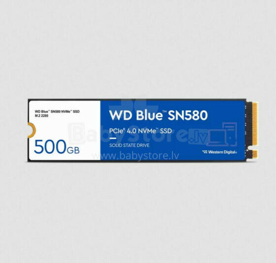 Western Digital Blue SN580 M.2 500 ГБ PCI Express 4.0 TLC NVMe