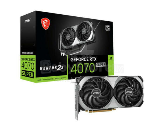 Видеокарта MSI GeForce RTX 4070 SUPER 12 ГБ VENTUS 2X OC