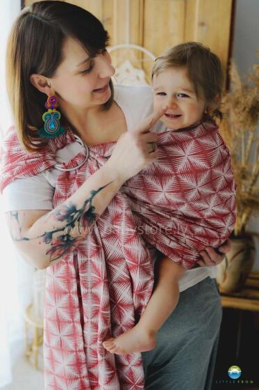 Little Frog Ring Sling Cotton Art.164103 Carmine Glimmer