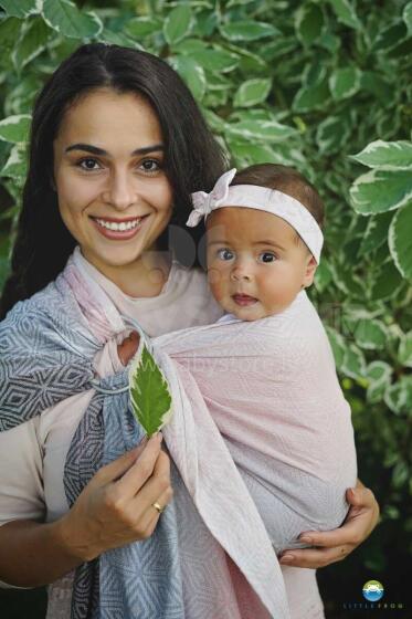 Little Frog Ring Sling Cotton Art.164113 Linen Foggy Cube