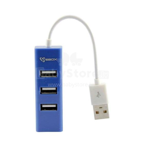 Sbox H-204 USB 4 Ports USB HUB Blueberry Blue