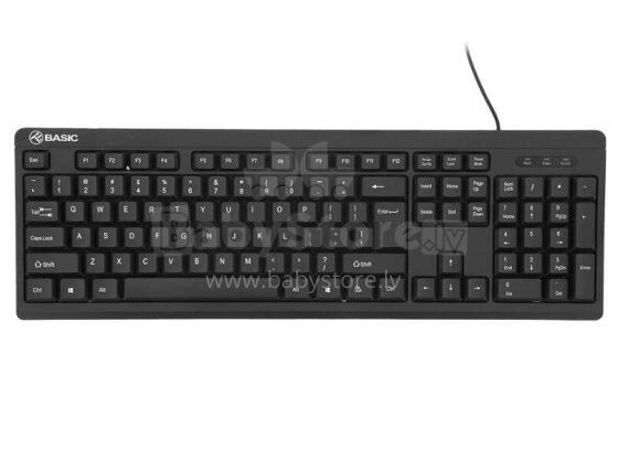 Tellur Basic Wired Keyboard US, USB Black