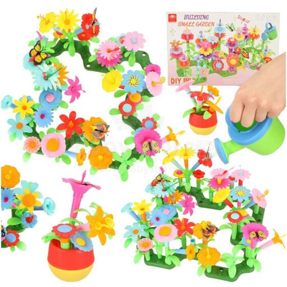 Ikonka Art.KX4395 Flowers creative blocks flower garden 175 elements