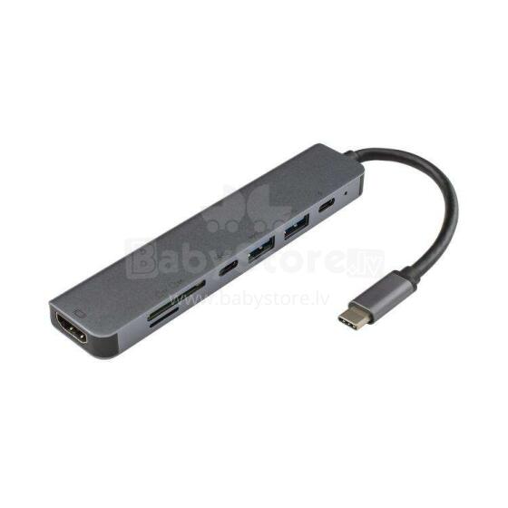 Sbox TCA-71 TYPEC-7IN1 PD + C + HDMI + TF + SD + 2 x USB