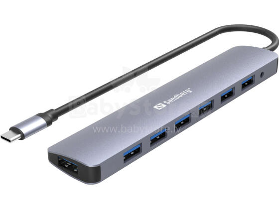 Sandberg 136-40 USB-C to 7 x USB 3.0 Hub