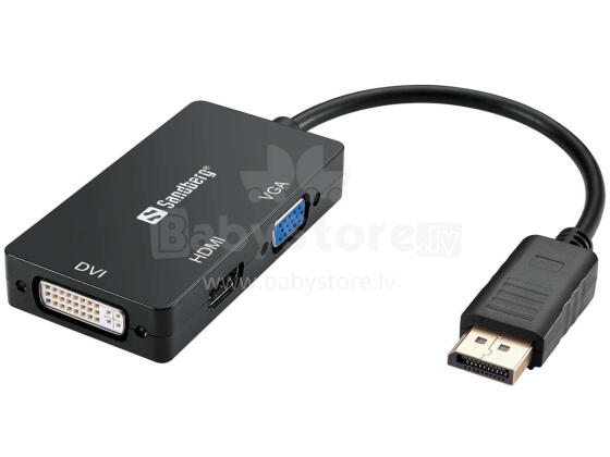 Sandberg 509-11 Adapter DP>HDMI+DVI+VGA