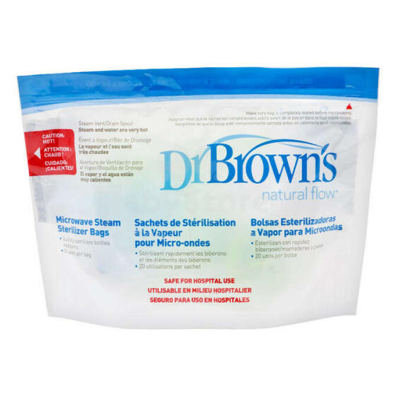 960 Microwave Steam Sterilizer Bag, 5-Pack
