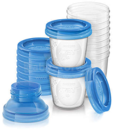 SCF618/10 Food containers 180 ML. + lid 0+ (10pcs) *