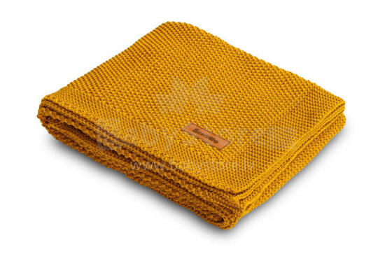 Knitted Blanket – mustard