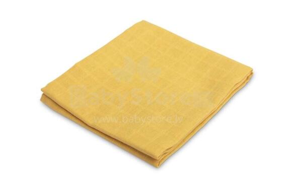 Muslin diaper 70x80 - smooth mustard