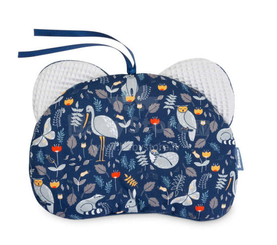 PUSHCHAIR PILLOW BEAR - WAFFLE ANIMAL LAND GREY