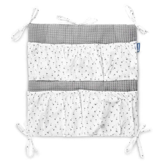 BED ORGANIZER WAFFLE - DANDELIONS GRAPHITE