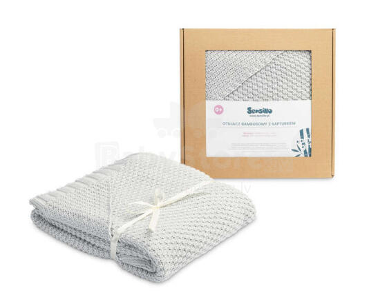 HOODED SWADDLE BLANKET 100% BAMBOO GIFT GREY