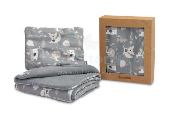 COTTON-MUSLIN SET PACK. GRAPHITE  