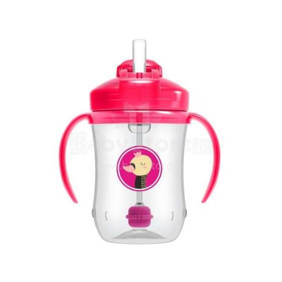 TC91101 9 oz/270 ml Baby's First Straw Cup w/ Handles - Pink (6m+)