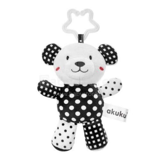 AKUKU BEAR Art.A0470 BLACK/WHITE Plush hanging toy