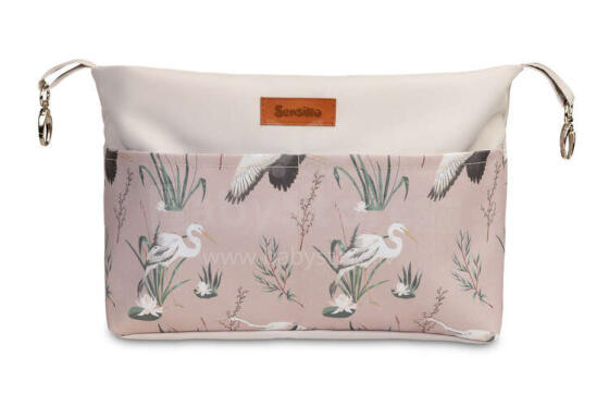 Stroller organizer – pink cranes
