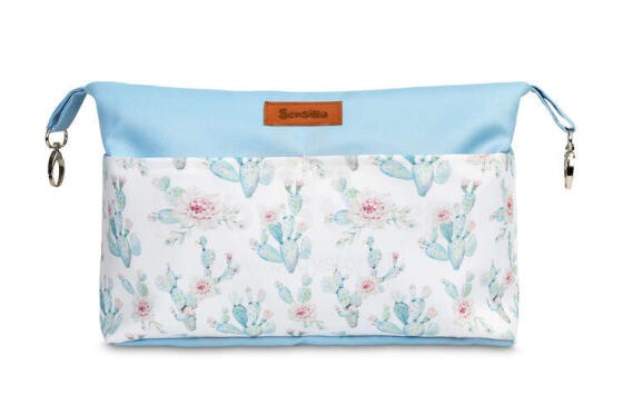 Stroller organizer – light blue cacti