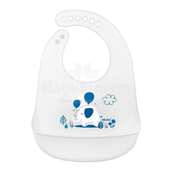 AKUKU Elephant Art.A0506 Silicone bib with pocket