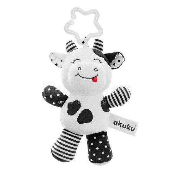 AKUKU COW Art.A0471 BLACK/WHITE Plush hanging toy