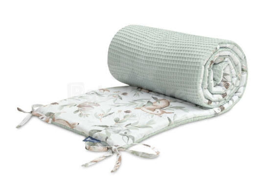 COT BUMPER WAFFLE DEERS MINT