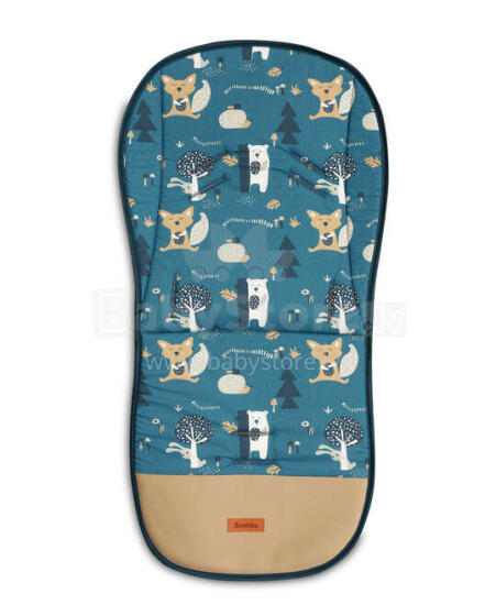 Velvet Pushchair Liner – CARAMEL BEARS