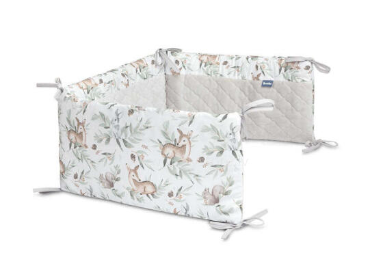 BED BUMPER DEERS GREY PLUSH KARO